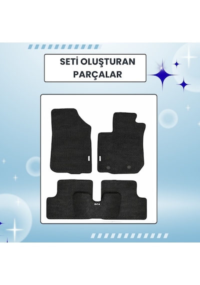 Fiat Grande Punto 2006-2010 Uyumlu Araca Özel Tam Takım Eva Oto Paspas Seti Sk