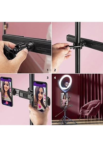 Unico Telefon Tutucu Bisiklet Scooter Telefon Tablet Tutucu Aparat Siyah - Bakır