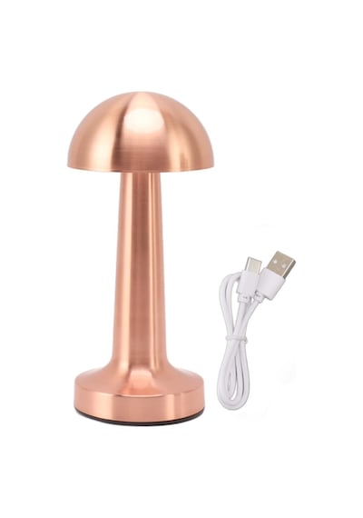 Modern Bronz Masa Lambası 3 Renk Led Dokunmatik Şarjlı Model