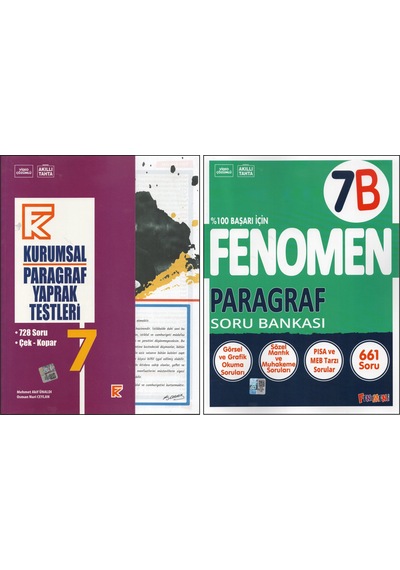 Fenomen Yayıncılık Kurmay 7. Sınıf Kurumsal Paragraf Yt+fenomen 7b Paragraf 2 Kitap