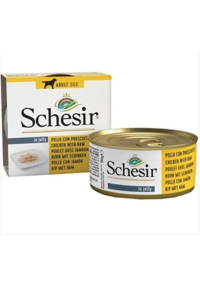 Schesir Jelly Tavuk Filetolu Ve Domuzlu Jöle İçinde Yetişkin Köpek Konservesi 150 Gr