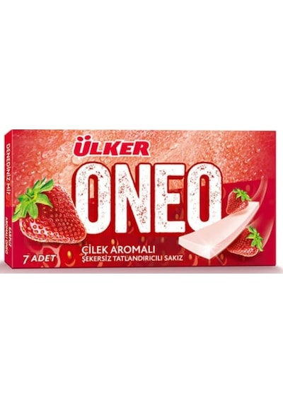Oneo Slims Çilek Aromalı Şekersiz Sakız - 14 Gram - 27 Adet