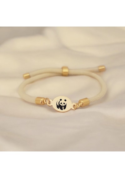 Archin Panda Temalı Oval Motifli Beyaz Örgü İpli 14 Ayar Altın Plakalı Hediye Bileklik-424sembol Panda Archin Panda Temalı Oval Motifli Beyaz Örgü İpli 14 Ayar Altın Plakalı Hediye Bileklik-424sembol Panda