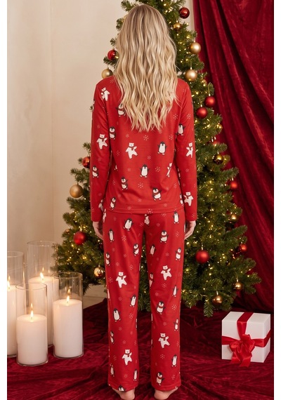 Siyah İnci Yılbaşı Temalı Desenli Termal Kumaşlı Ultra Soft Yumuşak Örme Pijama Takımı 26226920 Kırmızı Siyah İnci Yılbaşı Temalı Desenli Termal Kumaşlı Ultra Soft Yumuşak Örme Pijama Takımı 26226920 Kırmızı