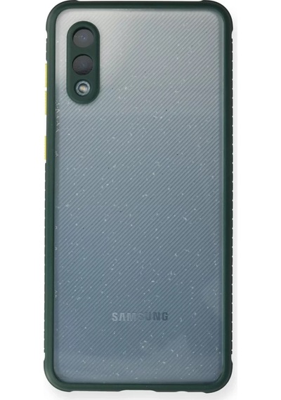 Newface Samsung Galaxy A02 Kılıf Miami Şeffaf Silikon - Koyu Yeşil