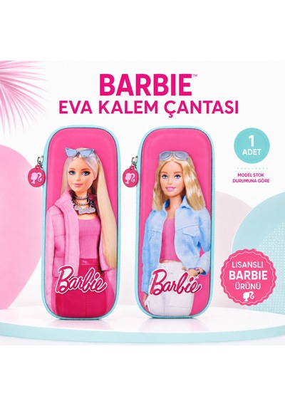 Bakgelal Barbie Eva Kalemlik Fermuarlı Kalem Çantası Okul Ve Kırtasiye Kalem Kutusu - 9084131231336 Cok Renkli