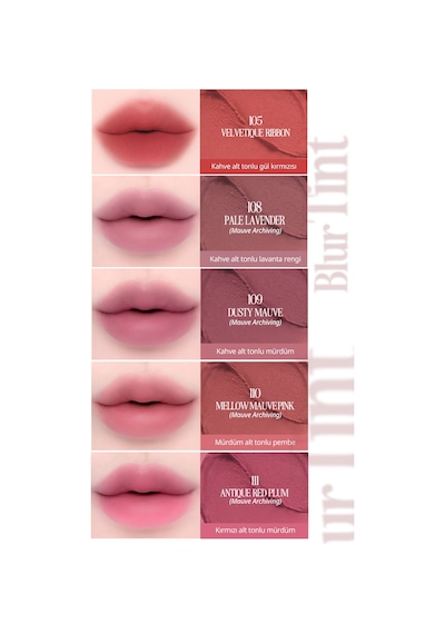 Clio Blur Efekti Veren Kadife Bitişli Dolgunlaştırıcı Tint Clıo Volumate Blur Tint 105 Velvetique Ribbon