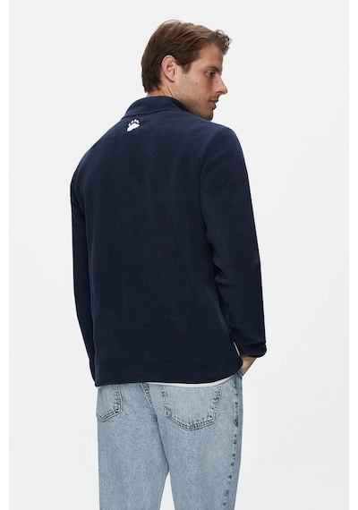 Ucla Cornıng Koyu Lacivert Yarım Fermuarlı Nakışlı Polar Standard Fit Erkek Sweatshirt Koyu Lacivert