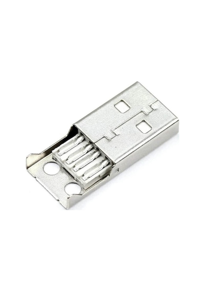 Usb A Erkek Konnektör - Lehim Tipi - Plastik - Usb Erkek Söket N11.4025