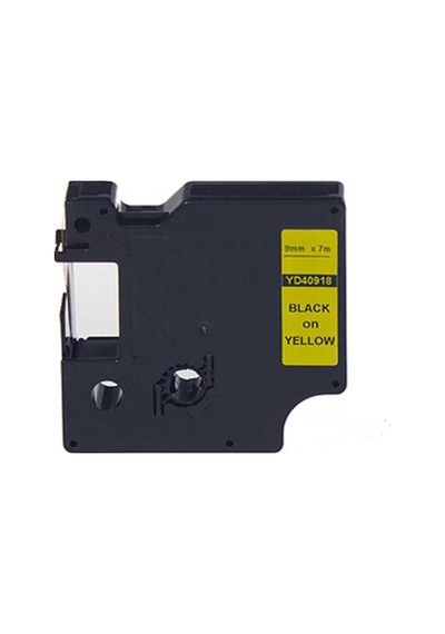 Dymo 40918 Uyumlu Sarı-siyah D1 Yedek Şerit 9mm X 7m Uyumlu