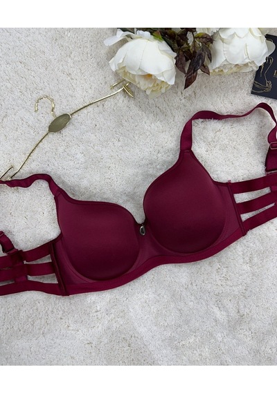 Le Jardin Marilyn Soft Cup Balenli Desteksiz Büyük Beden Sütyen - Bordo
