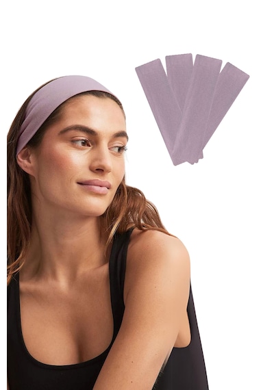 4lü Saç Bandı Pamuk Kadın Bandana Spor Kafa Bandı Lila