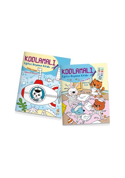 Sincap Kitap Kodlamalı Eğitici Boyama Seti (4-5 Yaş - 2 Kitap)