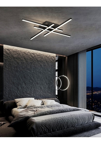 Antrasit 3 Işık Rengi 2 Led Tavan Lambası,avize,modern Aydınlatma,dekoratif Işık Antrasit