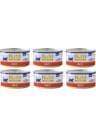 Nutri Feline Tavuk Etli Jöleli Tahılsız Yetişkin Kedi Konservesi 70 G X 6 Adet