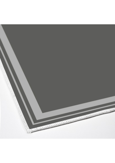 Dijital Kaymaz Yıkanabilir Mutfak Banyo Salon Paspas Halısı Trend Modern Al4007 Antrasit