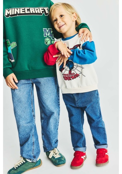 Defacto Marvel Spider-man Baskılı Renk Bloklu Oversize Sweatshirt Erkek Bebek I3542a526wner118 Ekru-er118 Defacto Marvel Spider-man Baskılı Renk Bloklu Oversize Sweatshirt Erkek Bebek I3542a526wner118 Ekru-er118