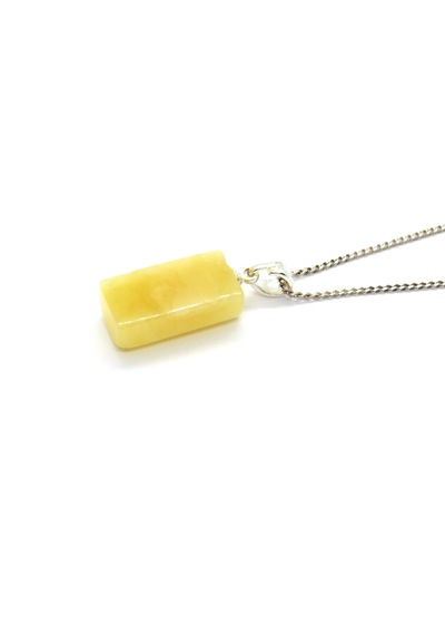 Ambergold Kehribar Gümüş Kolye Ucu Damla Kehribardan Kly0552