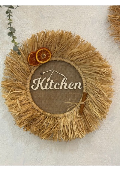 Kitchen Portakal Tarçın Kapı Duvar Süsü