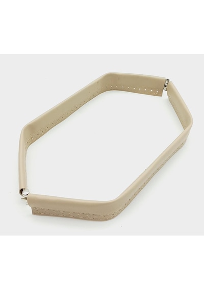Çanta Aksesuar Bej Renk Derili Metal Çanta Ağzı 30 Cm Gizli Burs Diğer