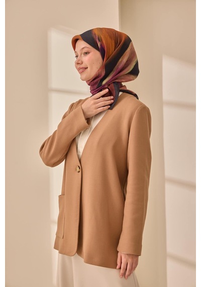 Silk Home Aura Eşarp 140002-08 Antrasit, Mürdüm, Kızıl Kahve, Yeşil, Turuncu