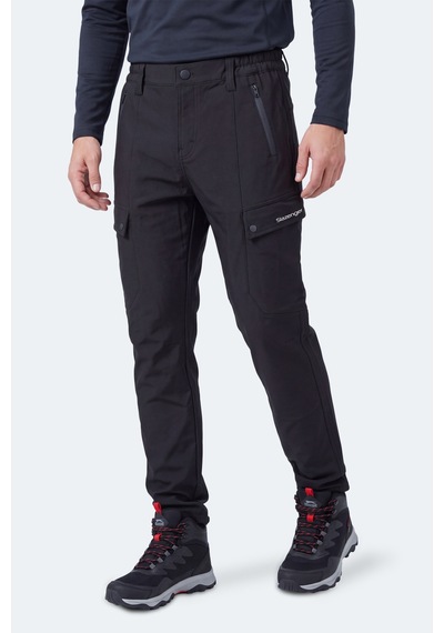 Slazenger Clımax I Erkek İçi Polarlı Rüzgar Ve Su Geçirmez Softshell Siyah Pantolon