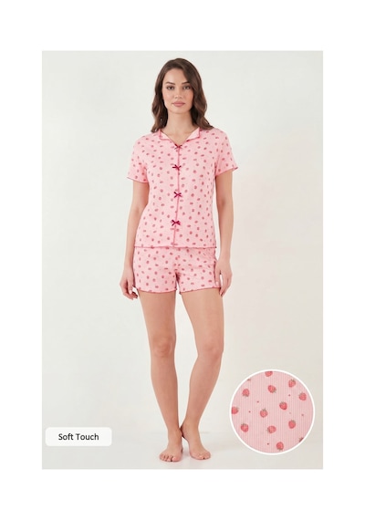 Lela Bayan Pijama Takımı 65770837 Kırmızı-pembe