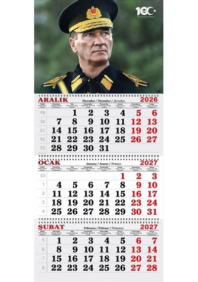 2027 Yılı Gemici Takvimi ---atatürk Ebedi Başkomutan