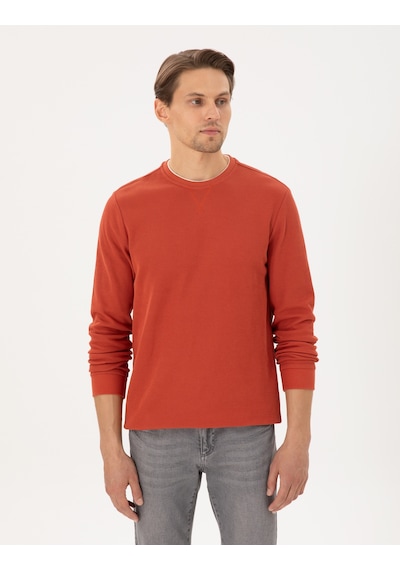 Pierre Cardin Erkek Pas Sweatshirt 50296485-vr040 Açık Turuncu