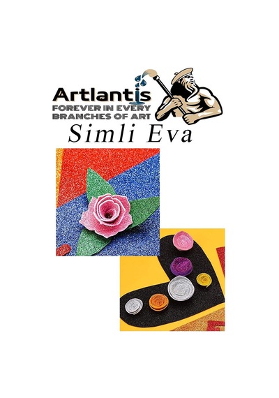 Simli Eva 35x50 Cm 10 Renk 1 Paket Simli Eva Süngeri 10'lu Okul Kreş Anasınıfı Elişi Etkinlikleri
