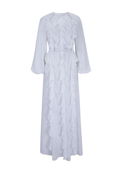 Senna Petunıa Dress Ekru Ekru