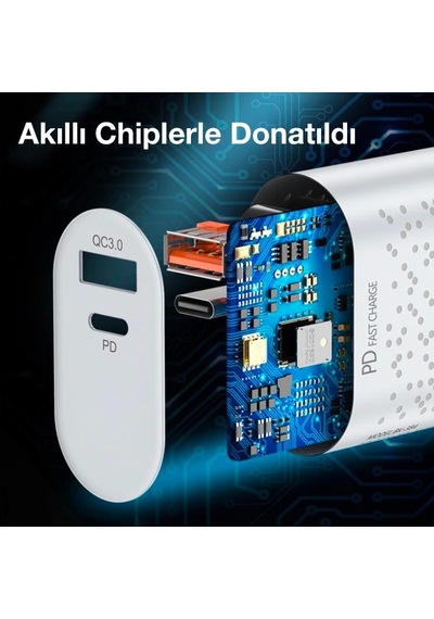 Uslion 20w Usb Qc3.0 Şarj Pd3.0 Hızlı Şarj Aleti Şarj Başlık- 5775 Siyah
