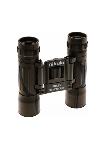 Nikula 10x25 El Dürbünü - Askeri - Kauçuk Kaplama - 1000m/96m Kahverengi