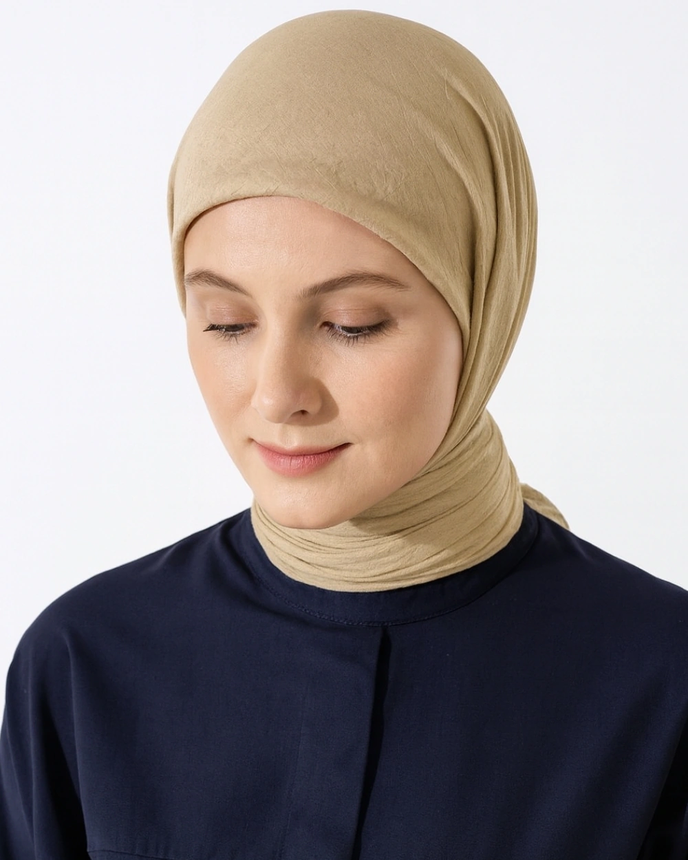 Bilenler Konfor Eşarp 195x85 Cm 4 Mevsim Kullanım Terletmez, Kaymaz, Pamuk Polyester Karışımlı Rahat Eşarp BEj