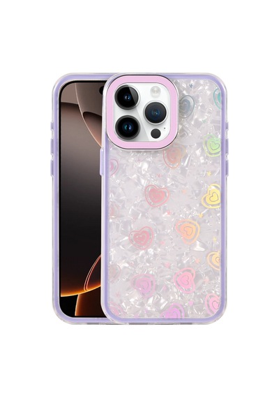 Apple iPhone  Uyumlu,  15 Pro Max Lumi Desenli Kapak - Mor
