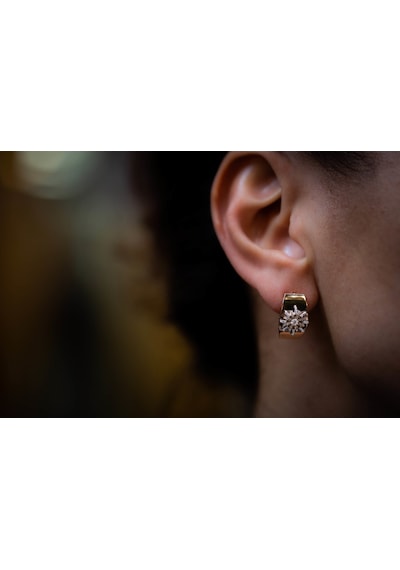 Reis Kuyumculuk T1595 Grande North Earing Pembe Altın - Rose Gold Altın  Küpe