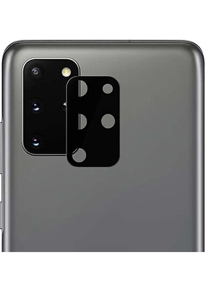 Microcase Samsung Uyumlu S20 Plus Kamera Lens Koruma Halkası - Kapalı Tasarım Siyah
