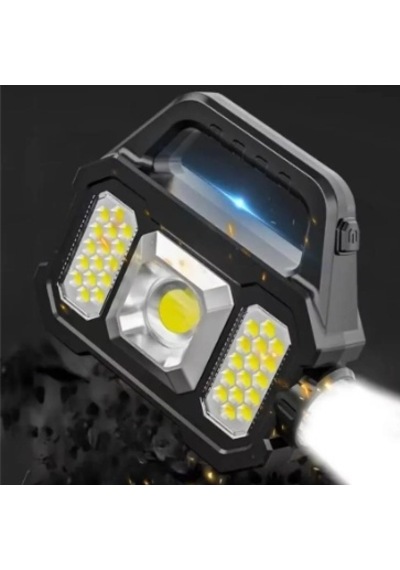 Polizei P-880a Solar Powerbanklı Şarjlı Taşınabilir Güçlü Fener