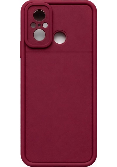 Mi Redmi 12c Ve Poco C55 Uyumlu Kamera Çıkıntılı Mat Silikon Telefon Kılıfı Bordo
