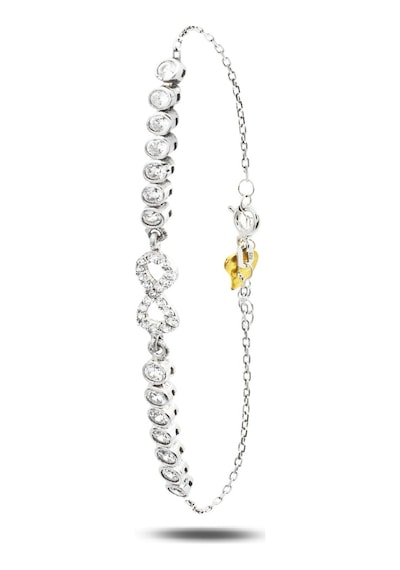 Brezza Lusso Jewelry Sonsuzluk Model Su Yolu Pırlanta Işıltılı Kadın Gümüş Bileklik