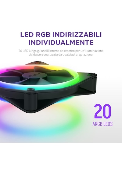 F140 Rgb İkili Paket 2 X 140 Mm Çift Taraflı Rgb Fan, Rgb Denetleyicili 20 Ayrı Ayrı Adreslenebilir Led Dengeli Hava Akışı Ve Statik Baskı Siyah
