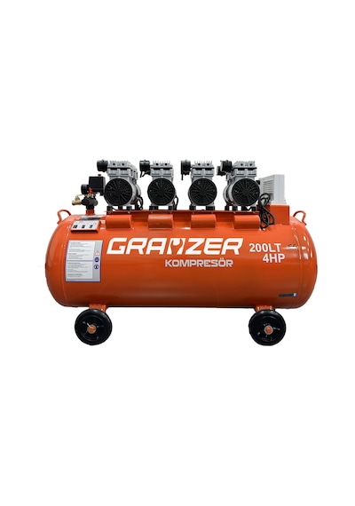 Grayzer 200 Lt Sessiz Ve Yağsız Hava Kompresörü