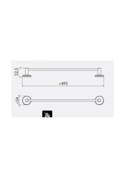 Eca Serel Bıanca Uzun Havluluk 45 Cm 140102005 Krom