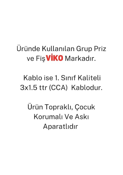 Ekonomik Siyah 3'lü Anahtarlı Topraklı Çocuk Korumalı Grup Priz 10 Metre Kablo 10 M