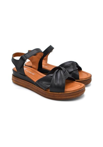 Kadın Comfort Deri Sandalet Siyah 2216403y Yetişkin