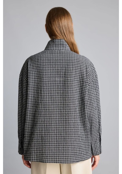Defacto Regular Fit Asimetrik Düğmeli Kırışık Dokulu Tunik I3865ax26aubk81 Siyah-bk81