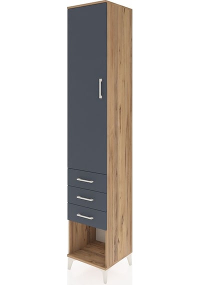 Hyperion Dolap 2 Raflı 3 Çekmeceli Tek Askılı 44x44x243 Çam-antrasit Atlas Çam Hyperion Dolap 2 Raflı 3 Çekmeceli Tek Askılı 44x44x243 Çam-antrasit Atlas Çam