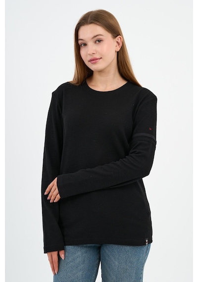 Alexander Gardi Kol Detaylı Bisiklet Yaka Basic Sweatshirt Wk25425 Siyah