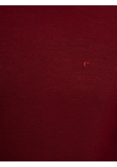 Cacharel Bordo Slim Fit Yarım Balıkçı Basic Triko Kazak Kırmızı