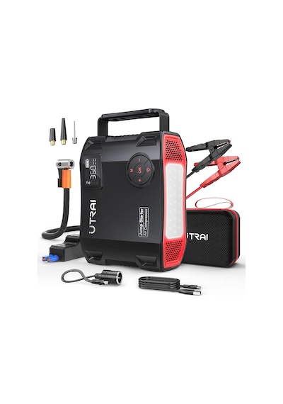 Jstar 5 24000mah 2000a Jump Starter + Lastik Şişirme Pompası Taşınabilir Akü Takviye Cihazı Ça